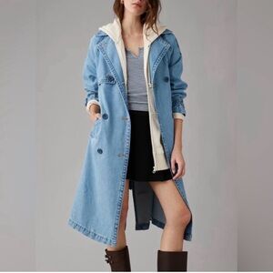American Eagle Denim Trench Coat